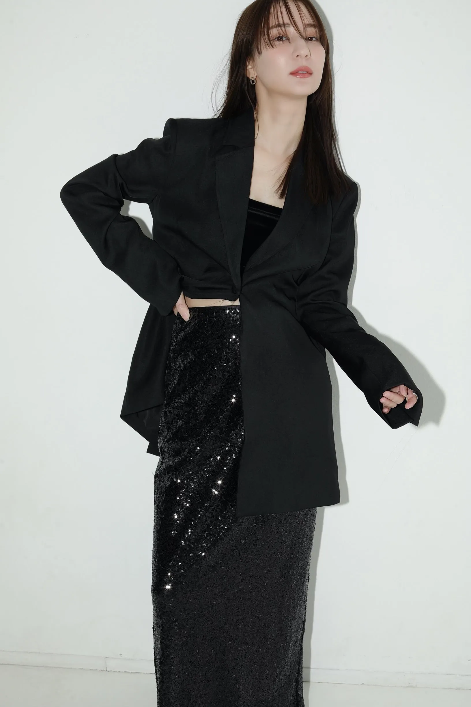 glitter pencil skirt