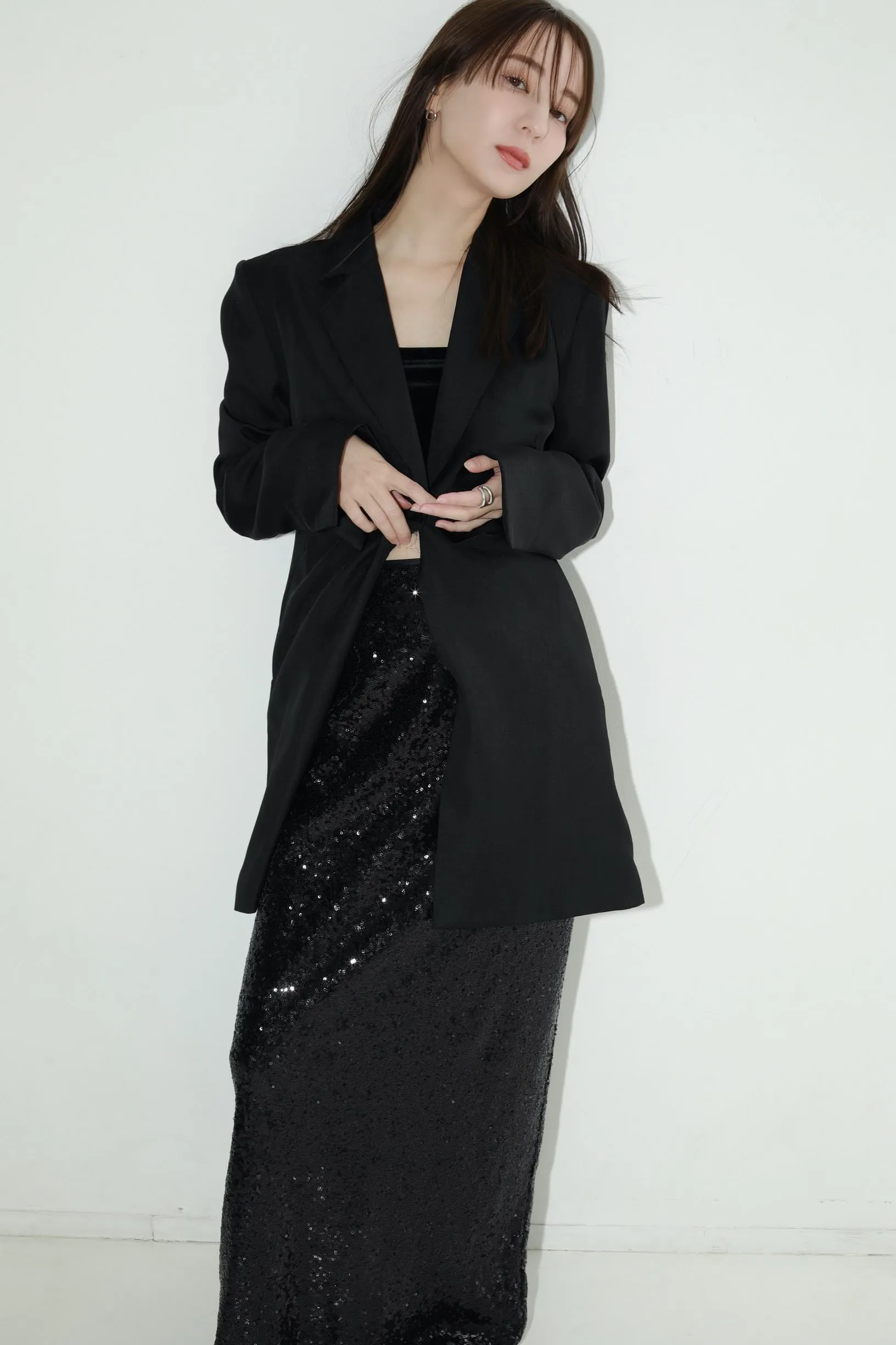 glitter pencil skirt