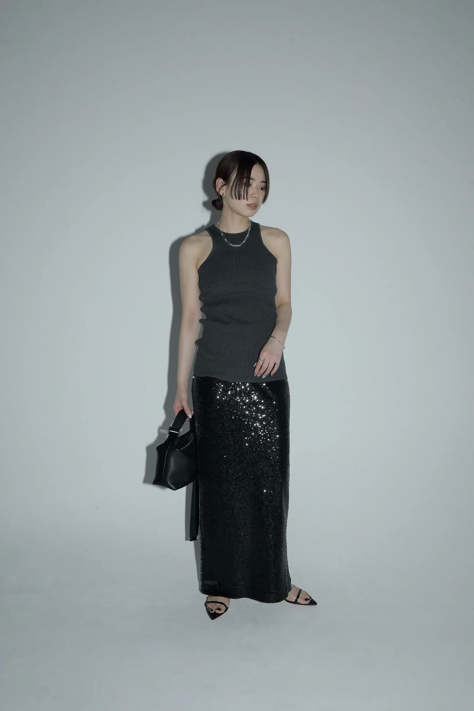 glitter pencil skirt