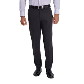 Haggar Mens Slim fit Dress Pants 33 / 32 Grey Solid