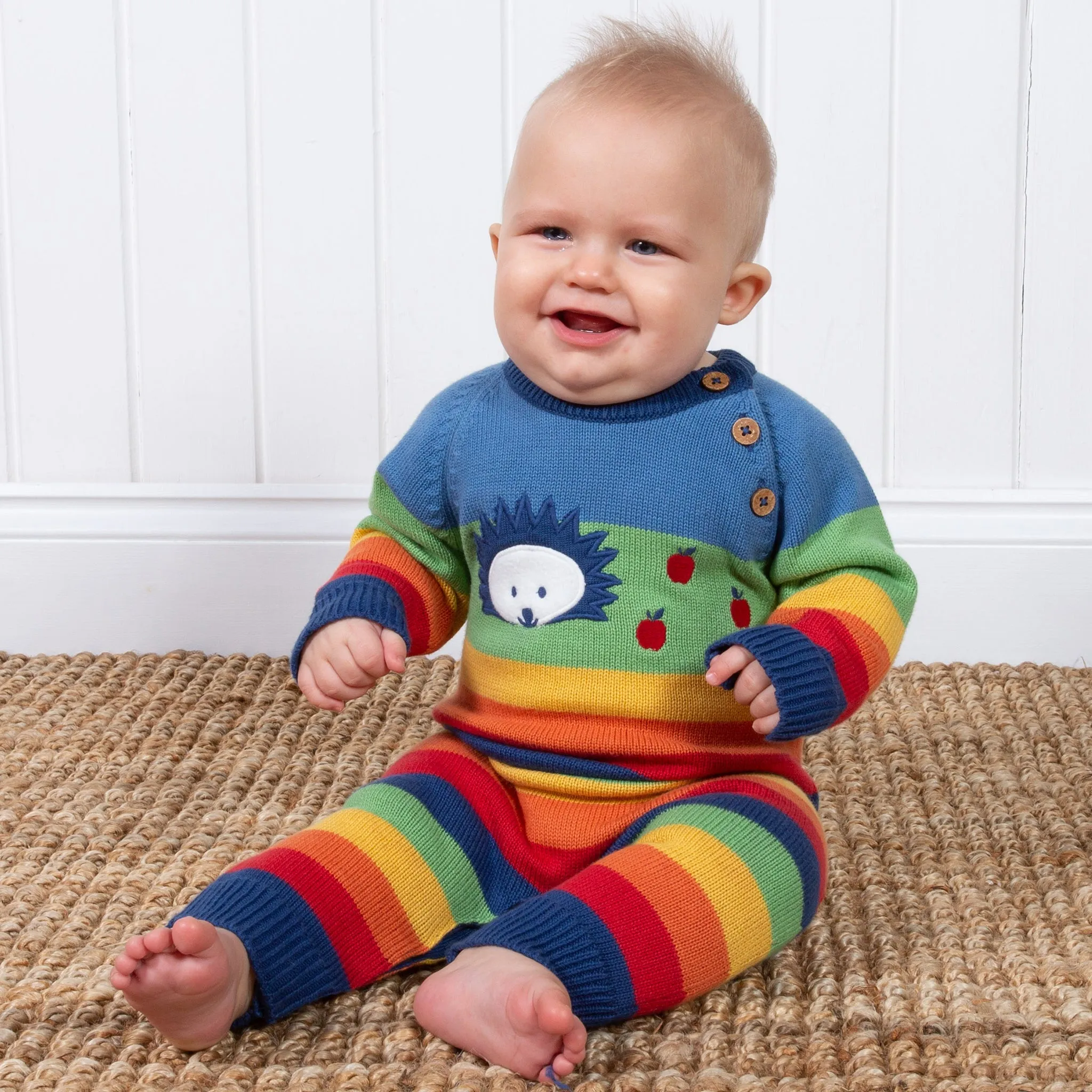 Hedgehog knit romper