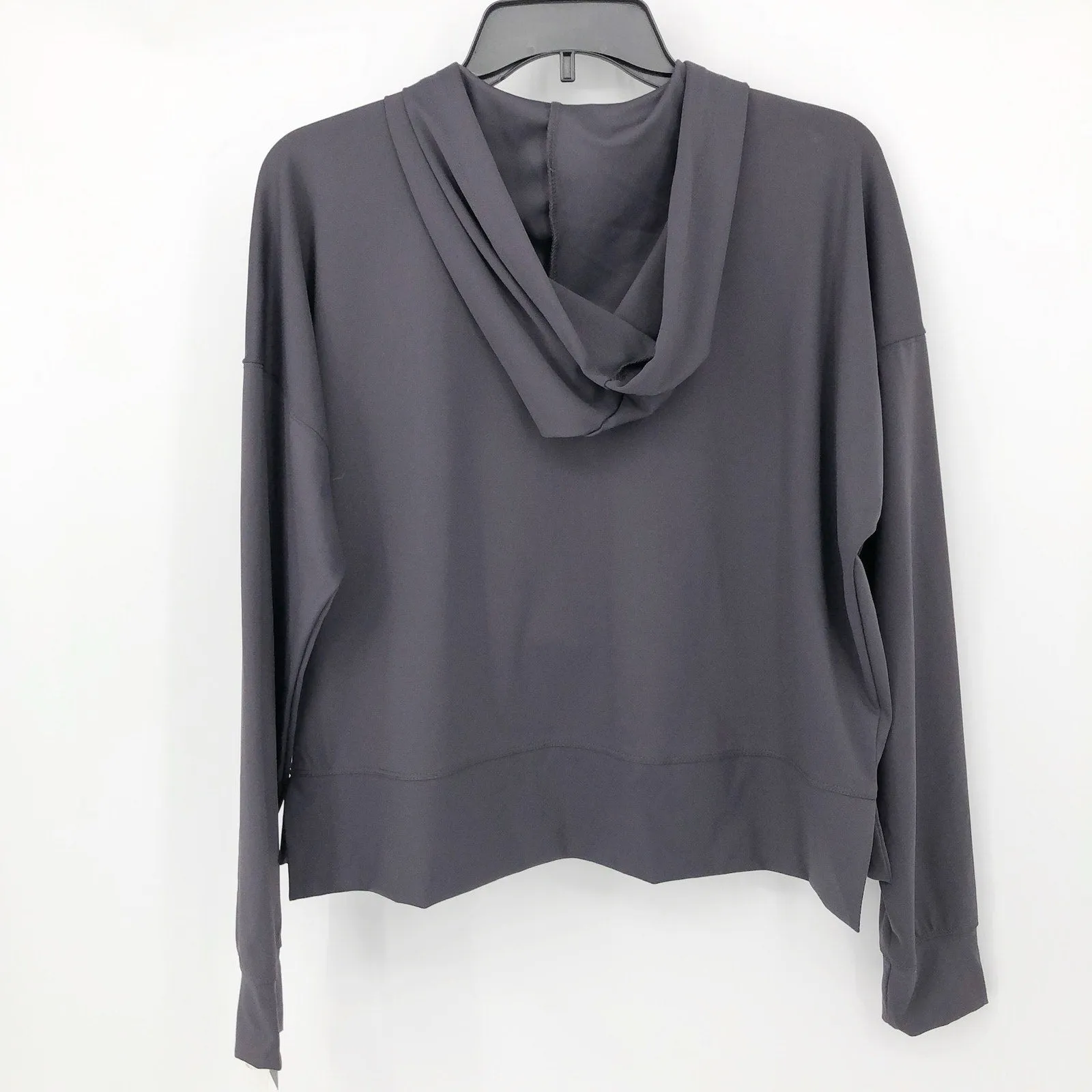 IDEOLOGY Womens Hoodie Small Grey Deep Charcoal