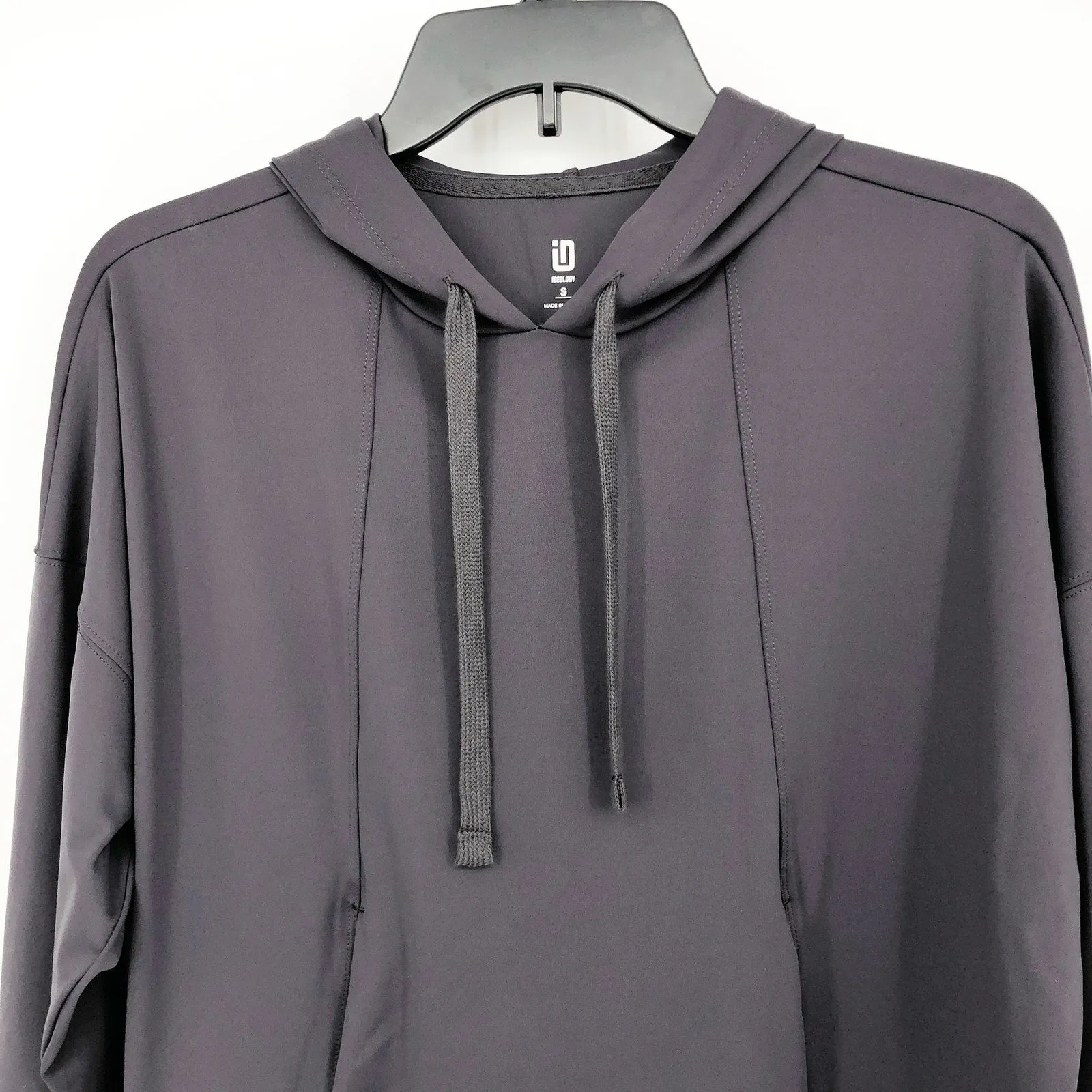IDEOLOGY Womens Hoodie Small Grey Deep Charcoal