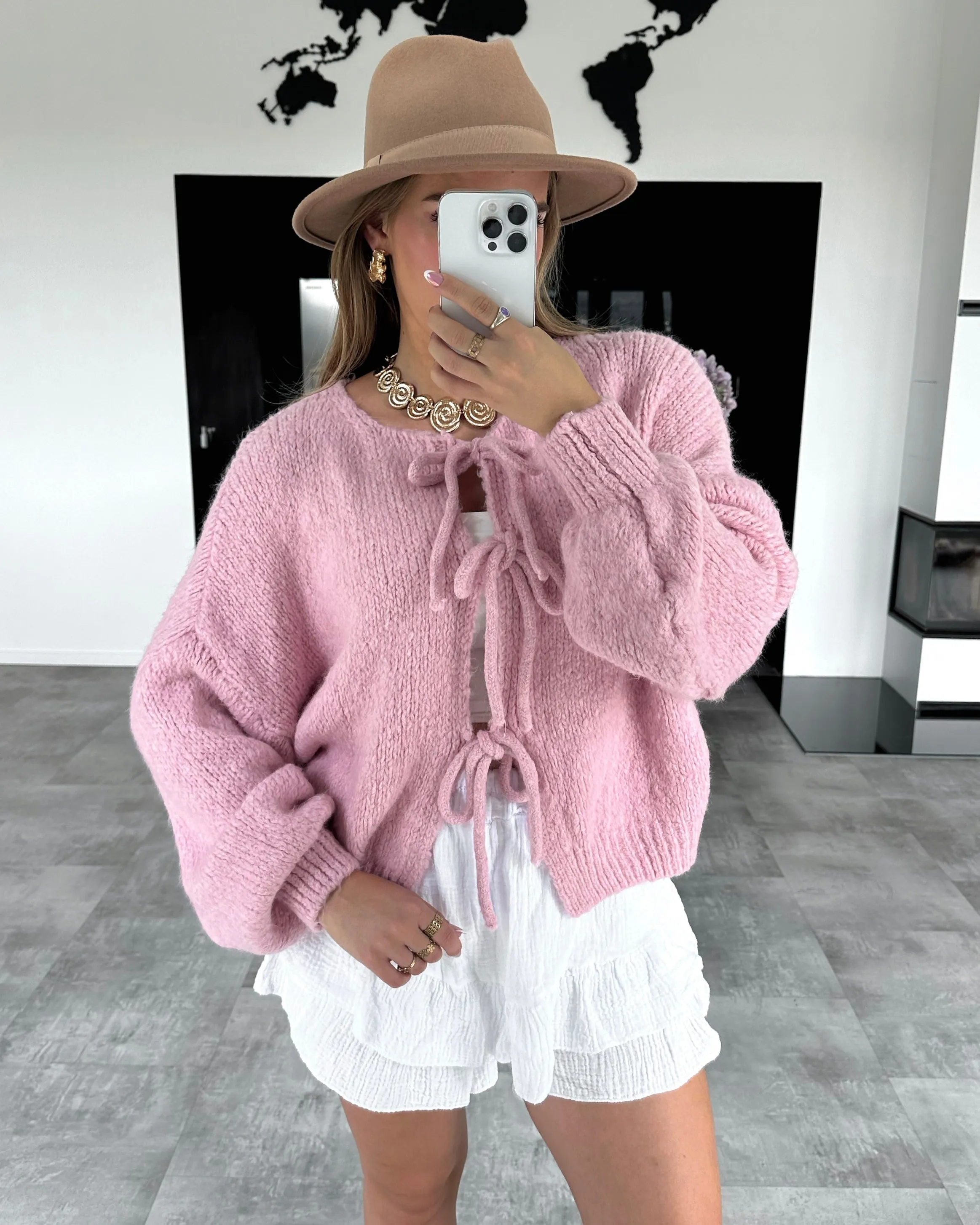 Ivyshape | Cardigan With Knots