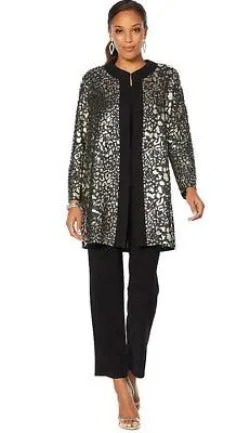 Jacquard Metallic Cardigan