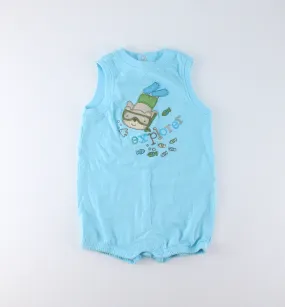 JOE FRESH BLUE ROMPER 3-6M PRE-LOVED