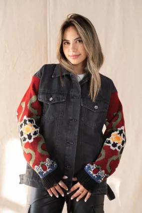 Kolaje Black Jeans Jacket