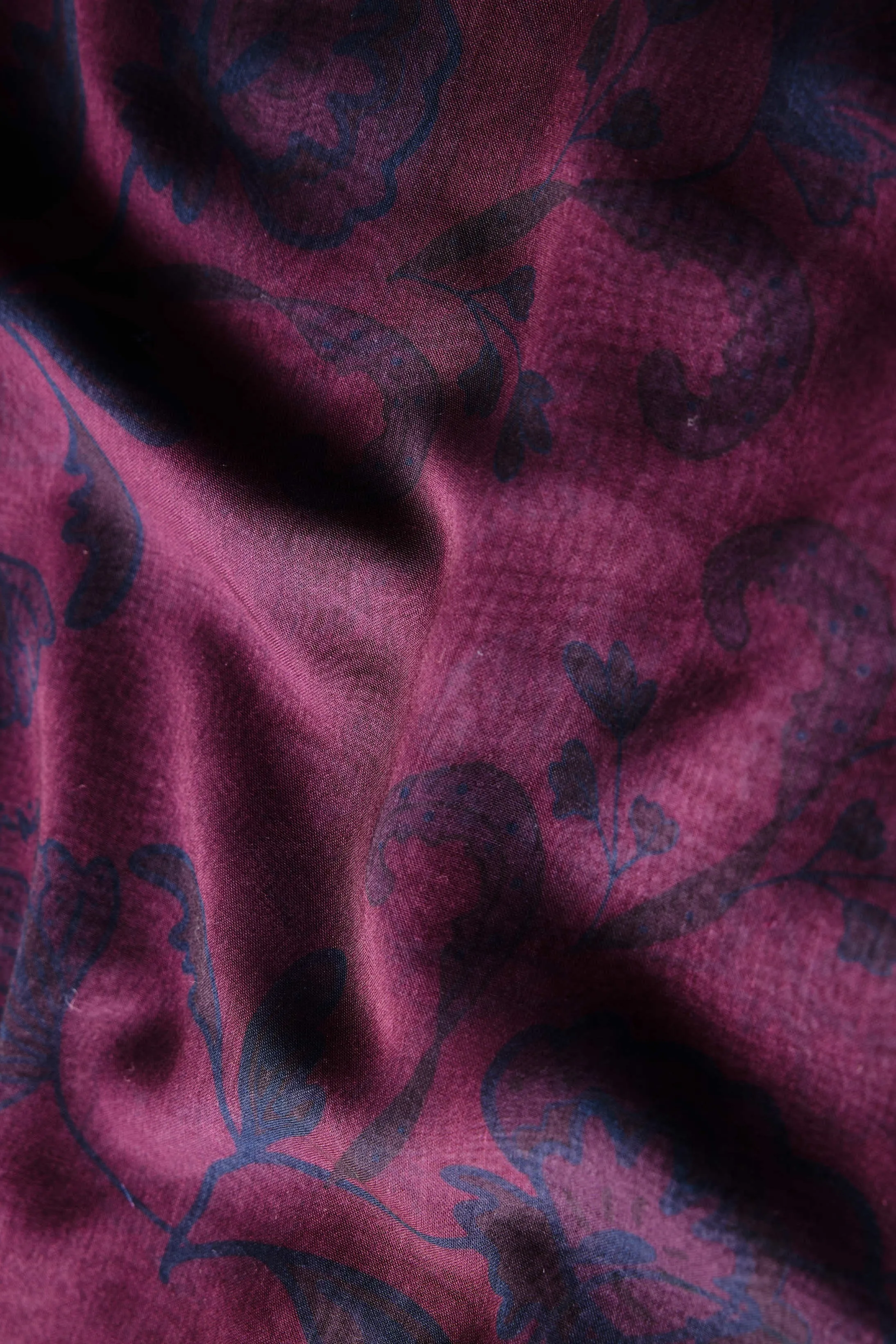 Kusuma Maroon Square Scarf