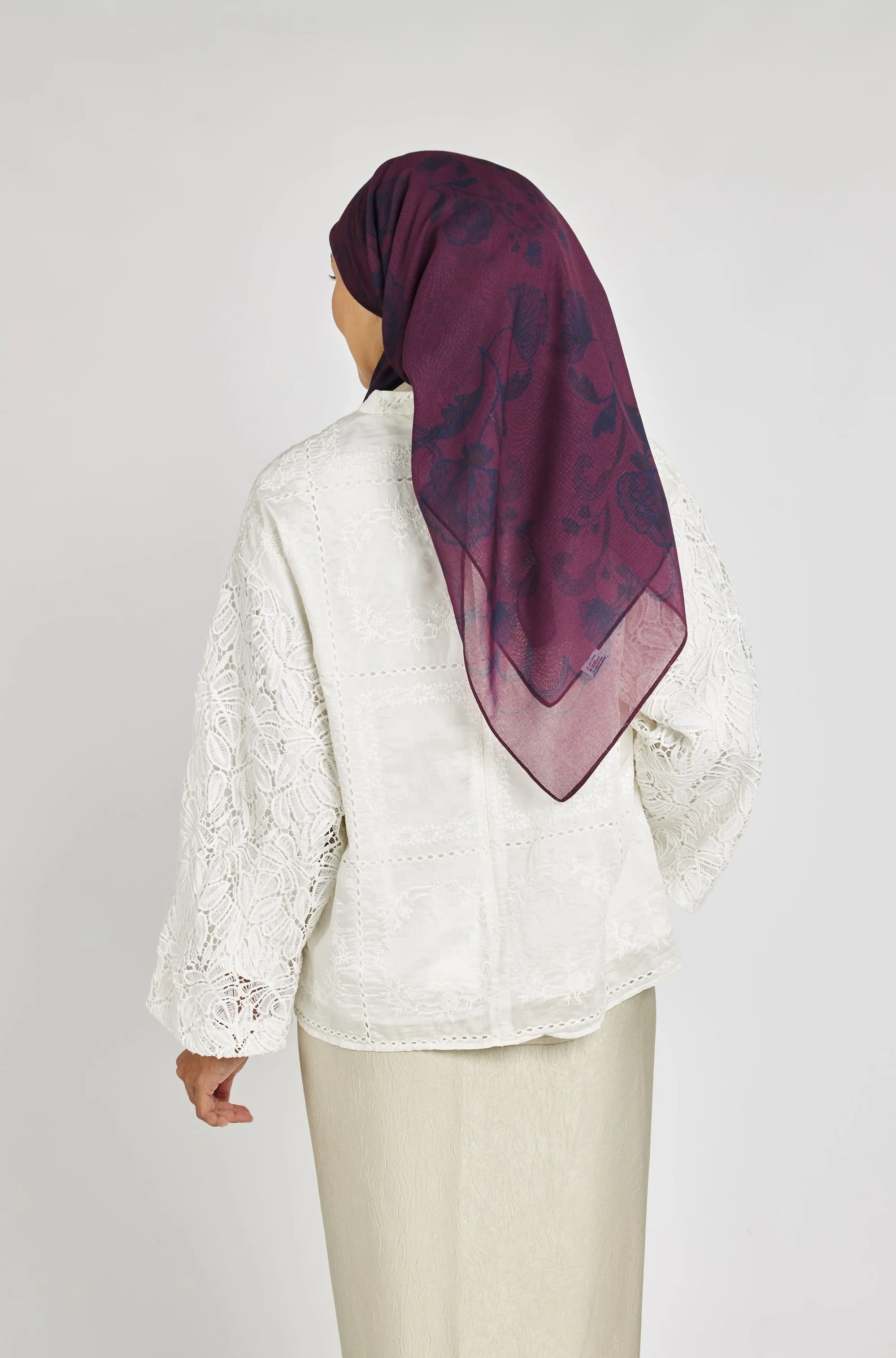 Kusuma Maroon Square Scarf