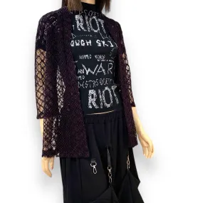 Lightweight Mesh Bordeaux Blazer