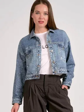 Lightweight Printed Denim Jacket