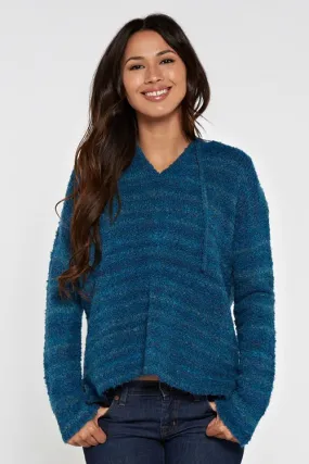 Long Sleeve Striped Pullover Hoodie
