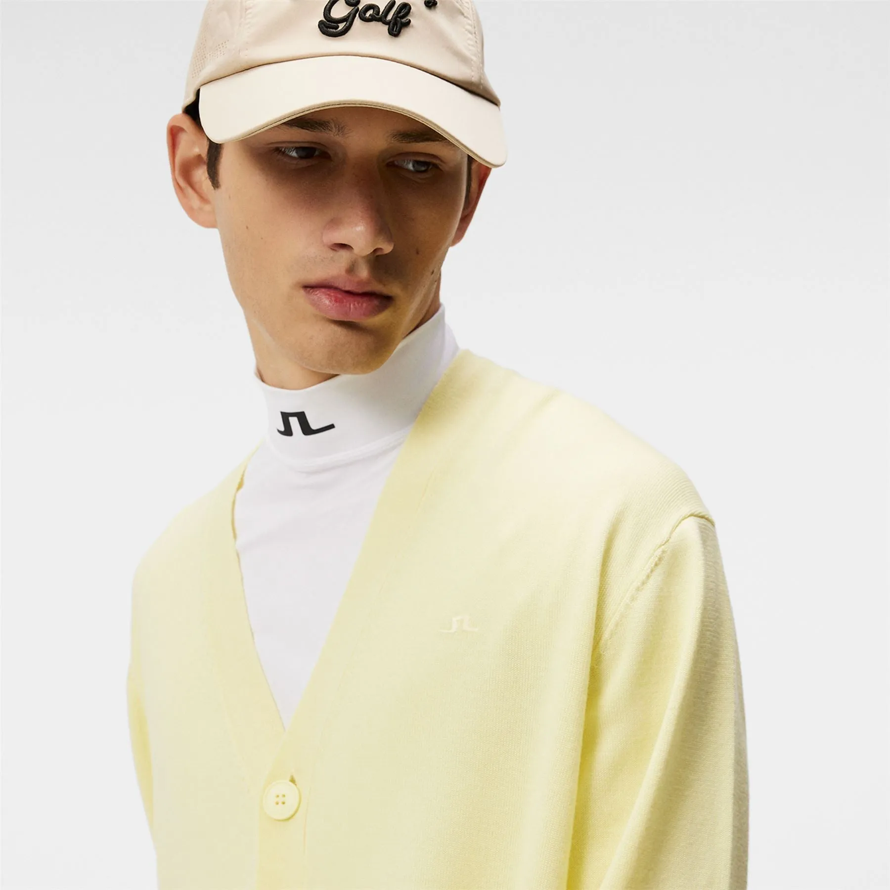 Lucas Merino Tech Wool Knitted Cardigan Wax Yellow - SS24