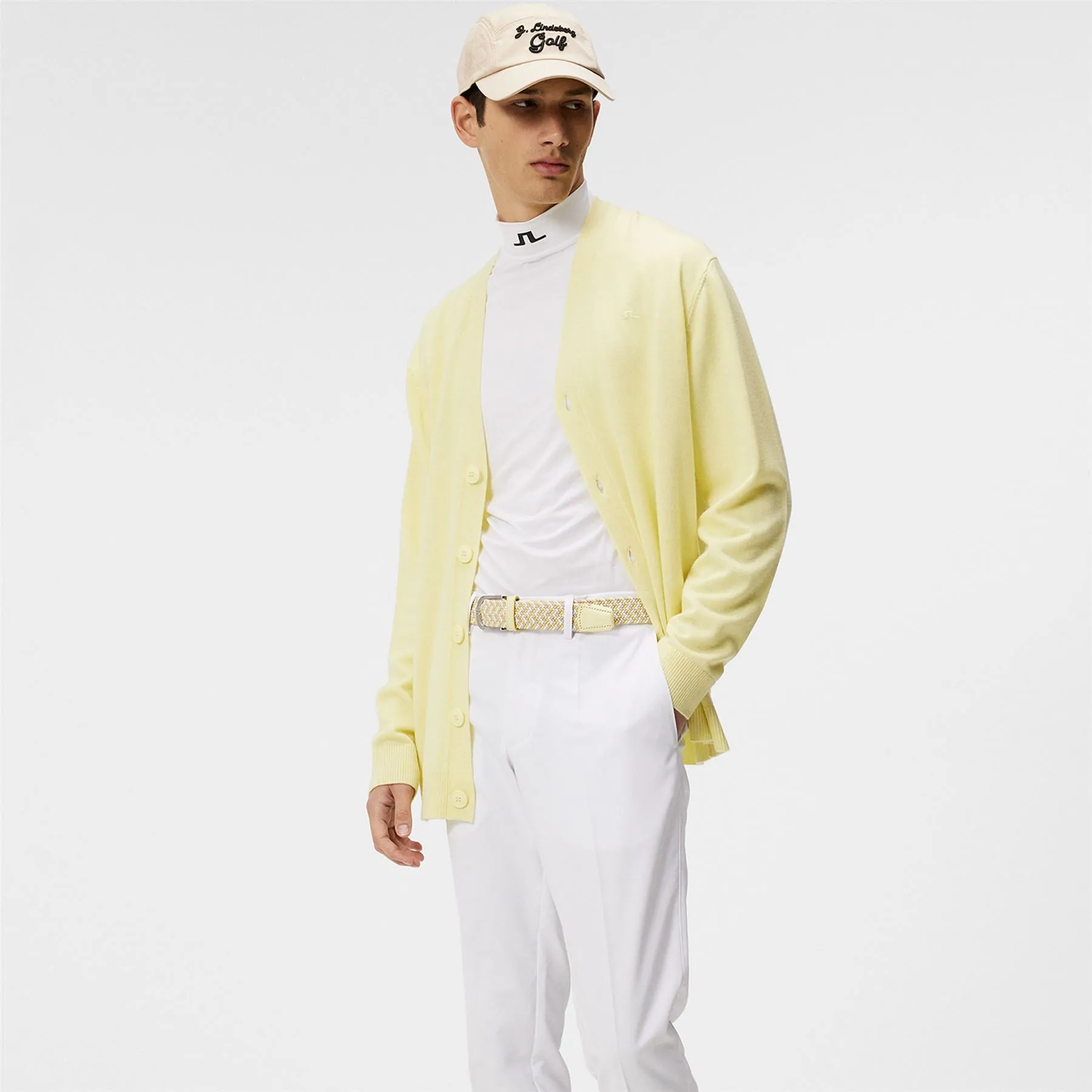 Lucas Merino Tech Wool Knitted Cardigan Wax Yellow - SS24