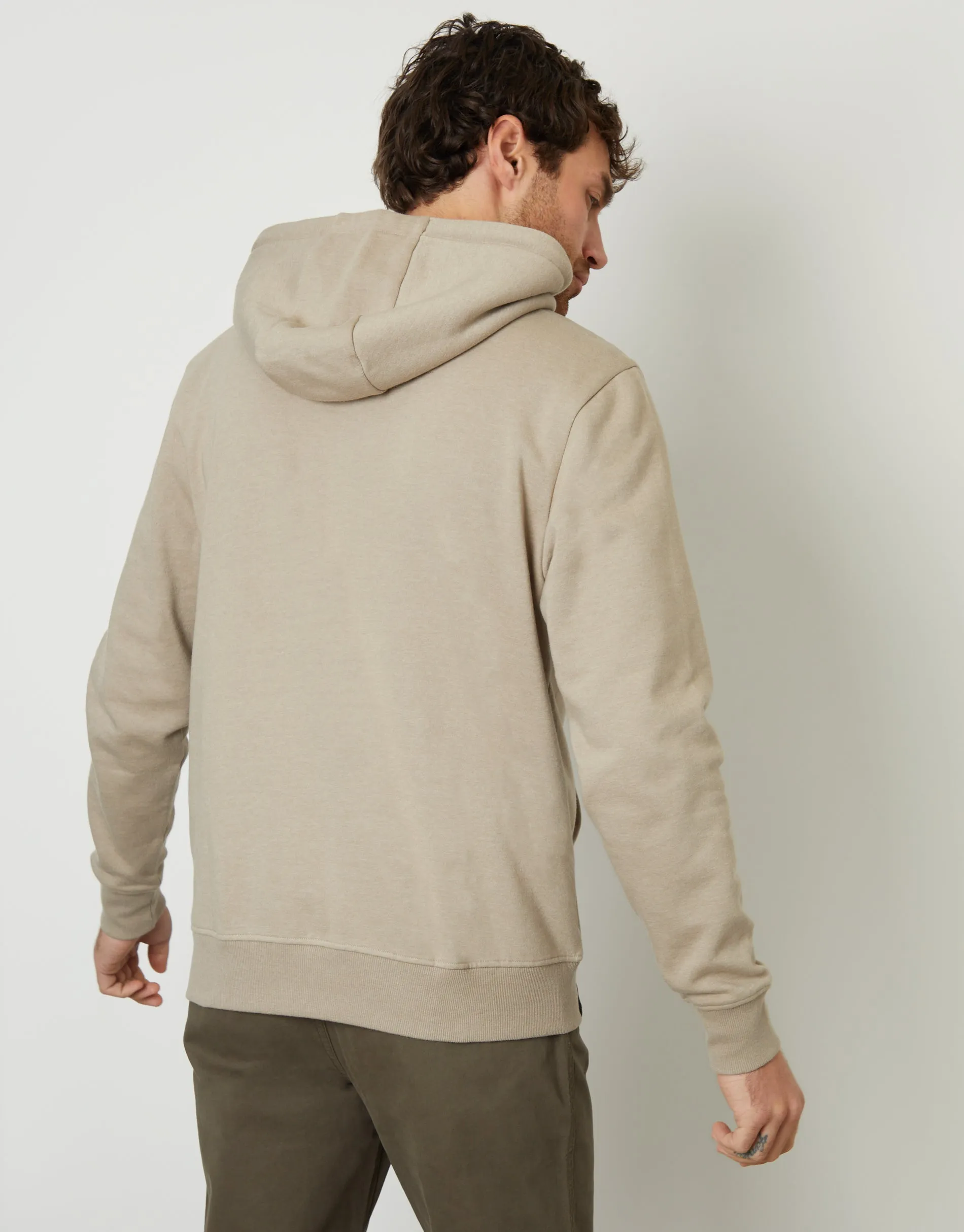 Men's Oatmeal Marl Pullover Hoodie