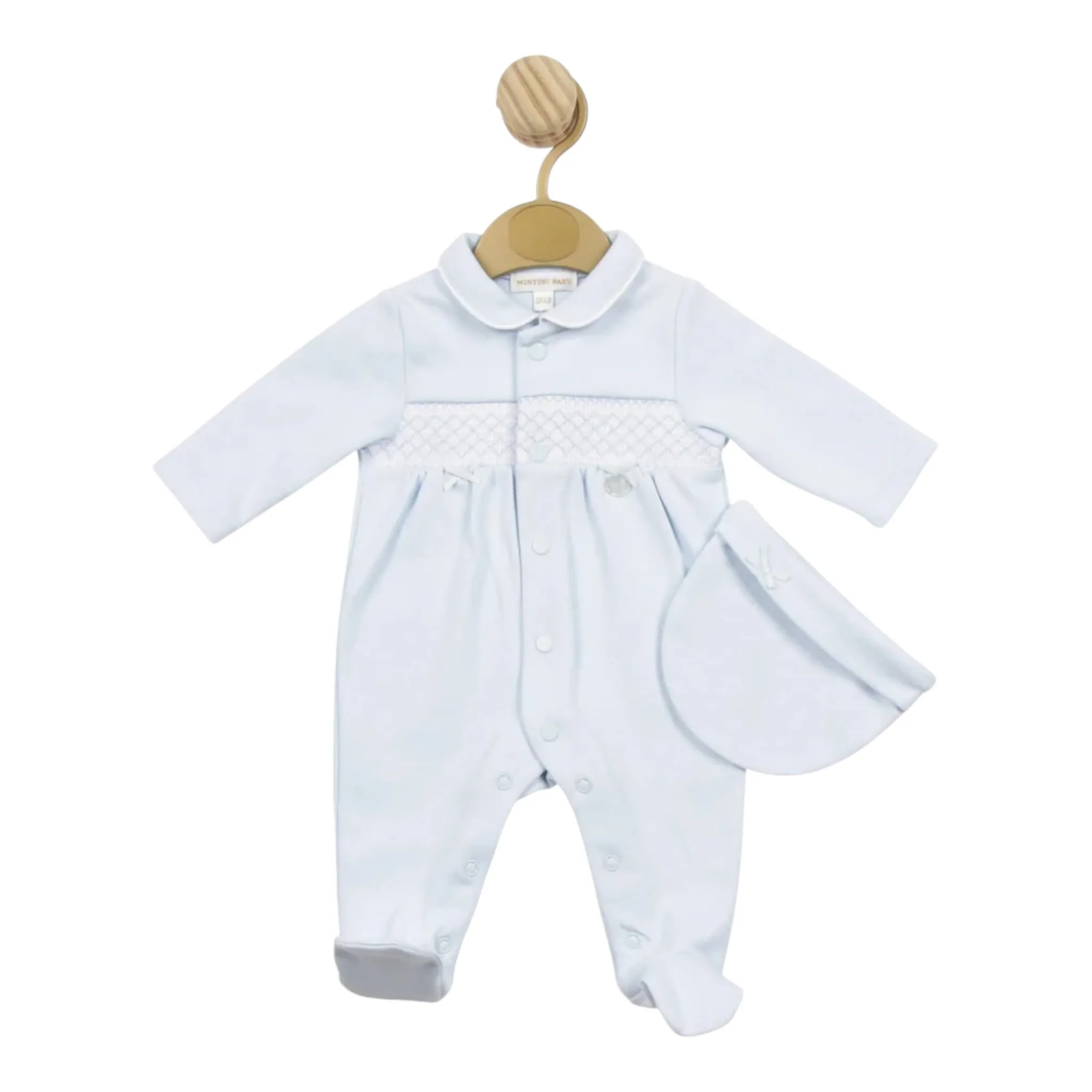 Mintini - romper and hat, blue