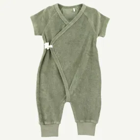 Moss Green Terry Long Leg Kimono