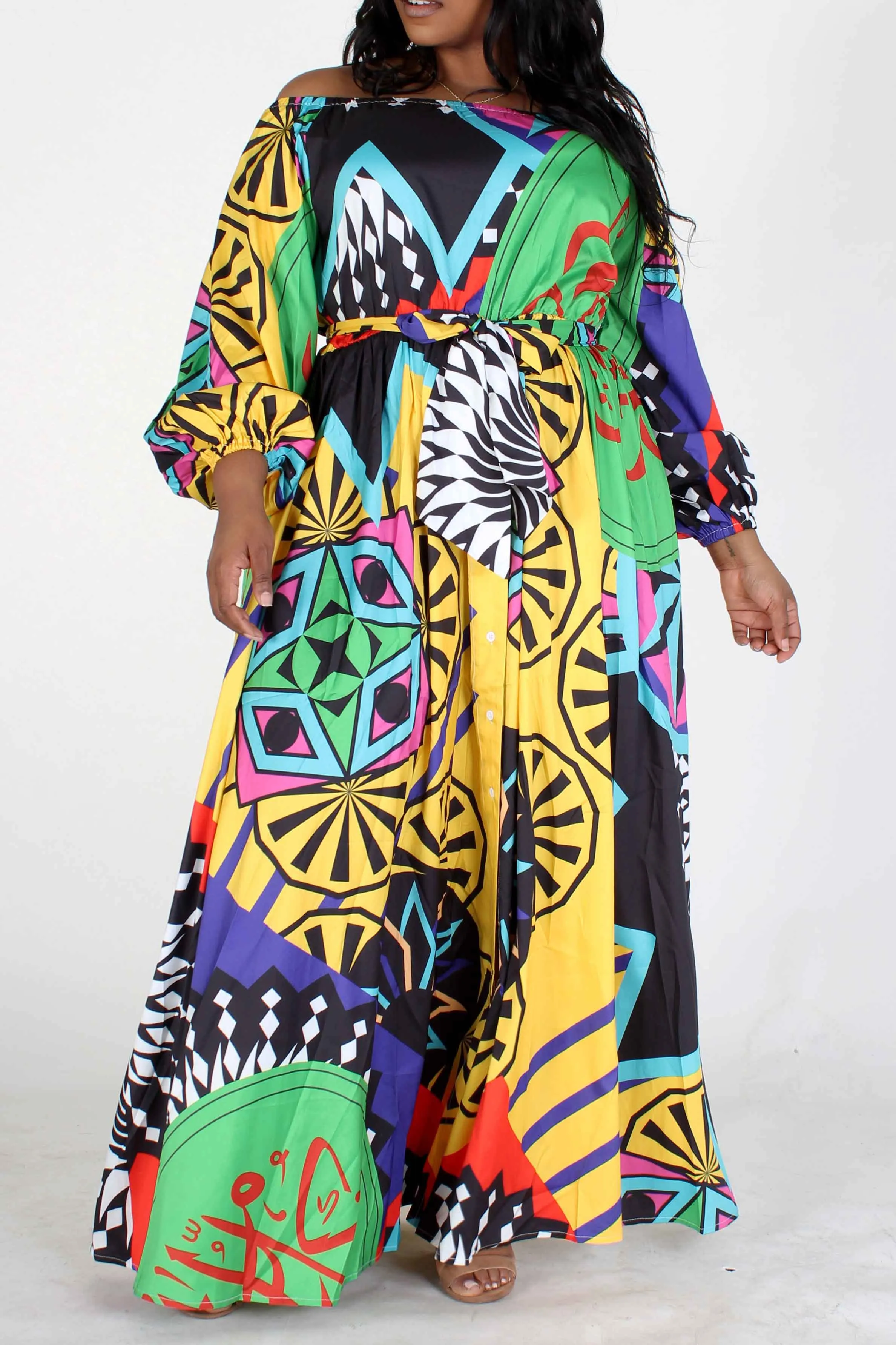Multi Pattern/Color Dress