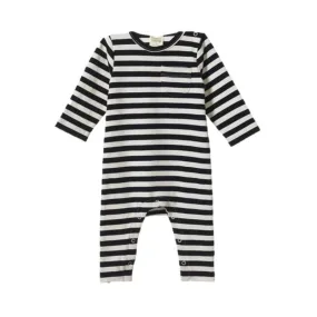 Nature Baby - Long Sleeve Romper - Navy Sea Stripe