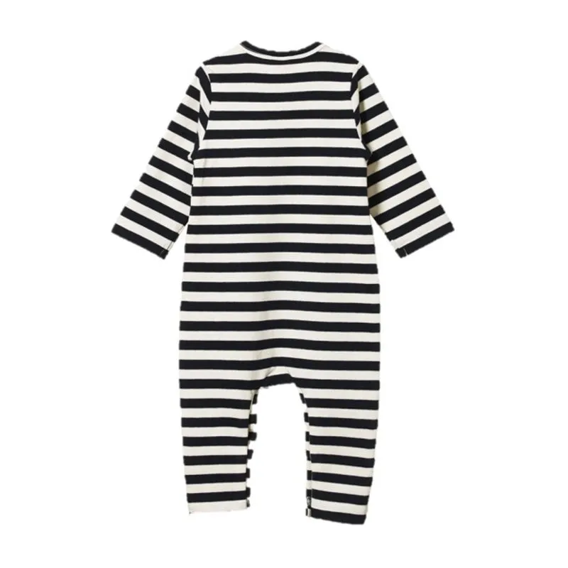 Nature Baby - Long Sleeve Romper - Navy Sea Stripe
