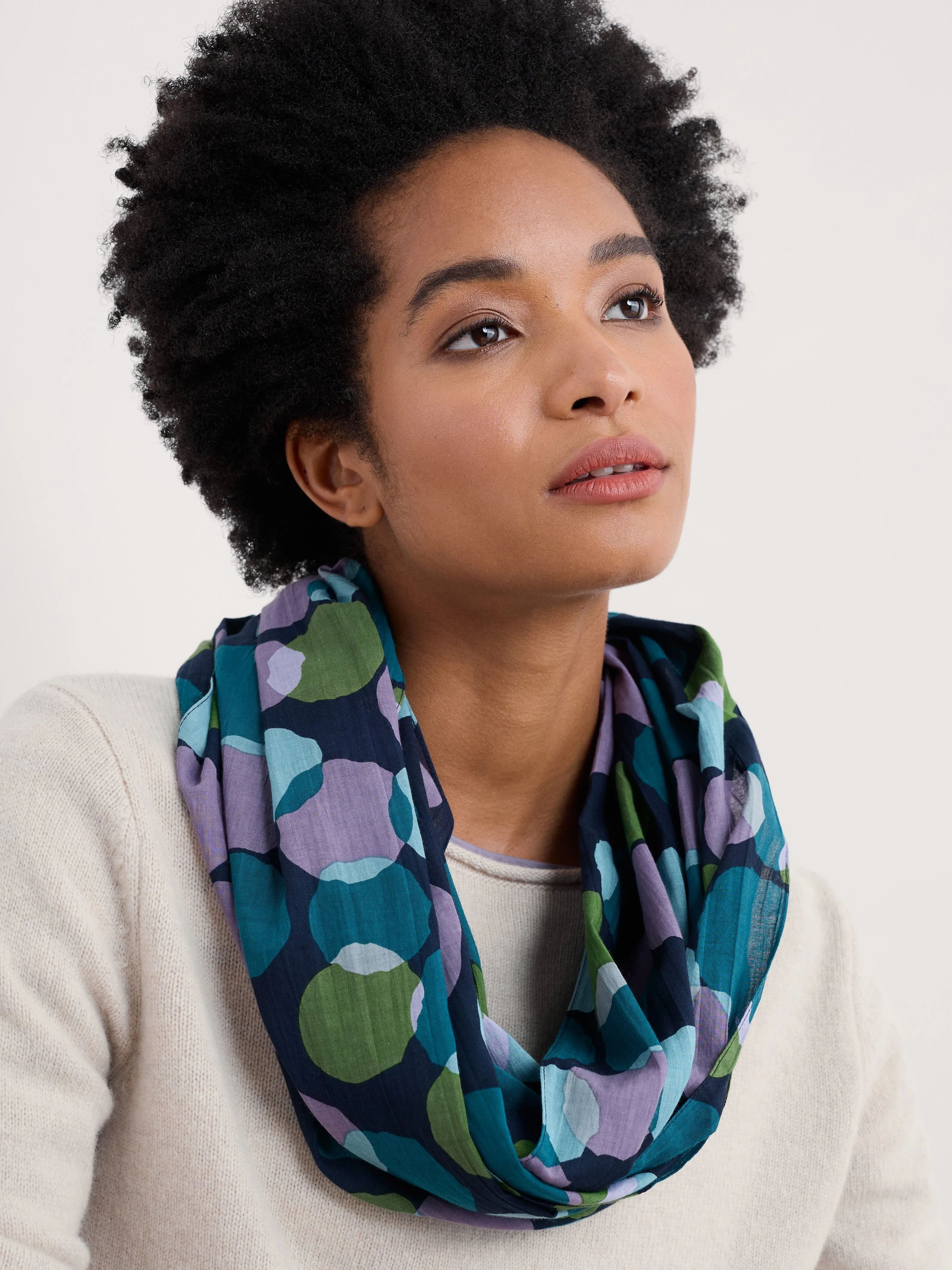 New Everyday Circle Scarf Circle Collage Echium