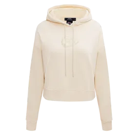 NFL KANSAS CITY CHIEFS NEUTRAL WOMEN'S CROPPED PO HOODIE (EGGSHELL)