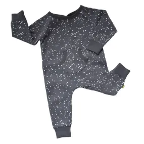 Nui Organics Organic Cotton Fleece Romper - Charcoal