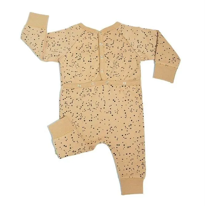 Nui Organics Organic Cotton Fleece Romper - Toffee