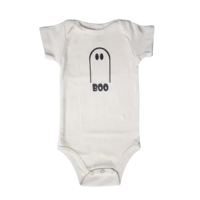 Organic Baby Romper, Halloween - Boo