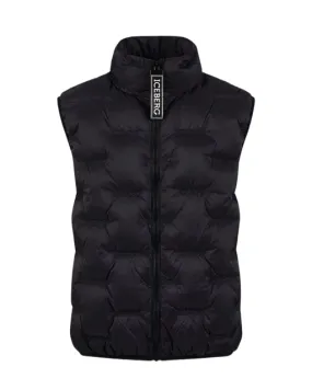 Padded Vest With Allover Logo