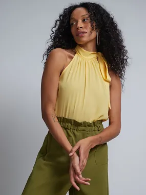 Petite Bow-Neck Halterneck Blouse