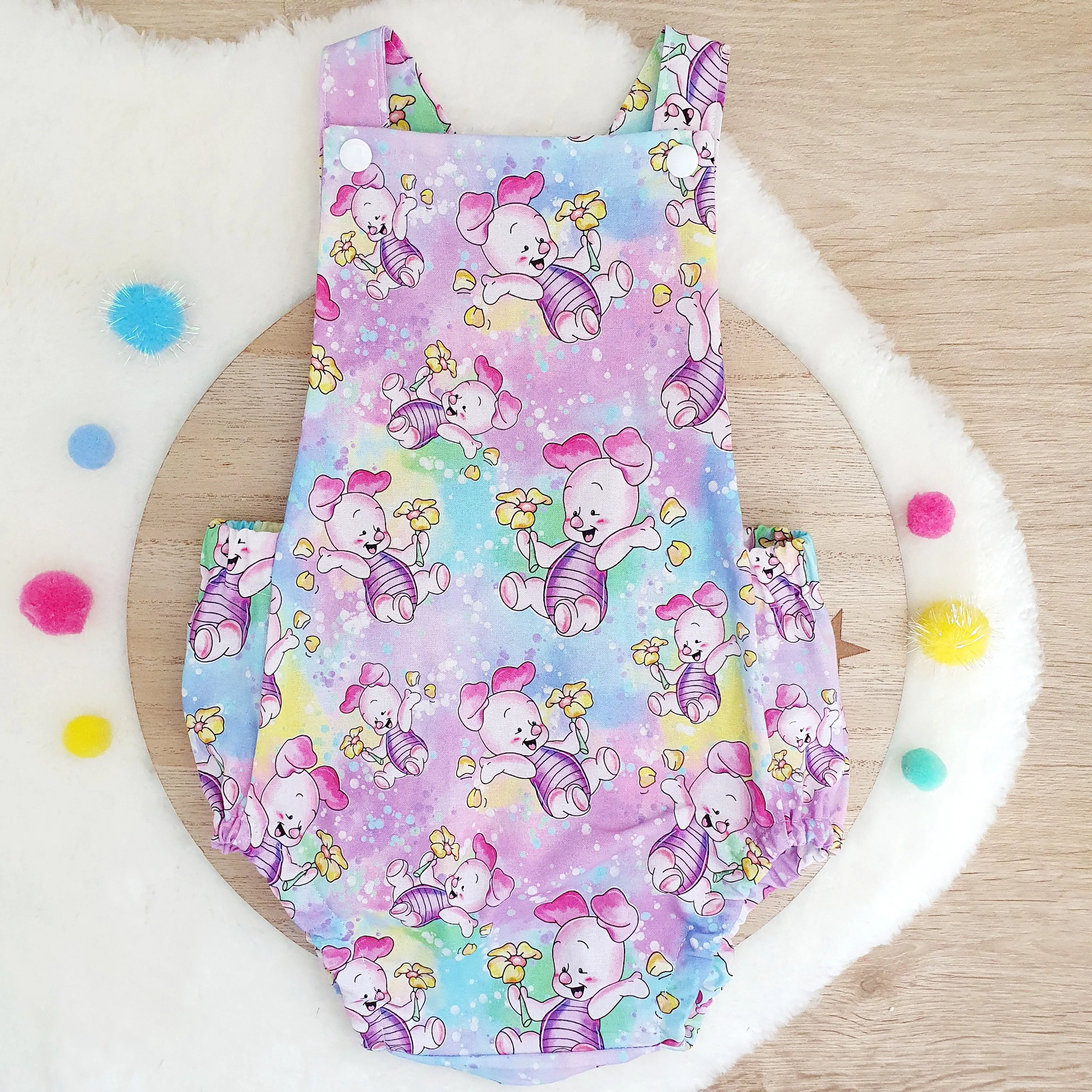 PIGLET print Baby Romper, Size 1