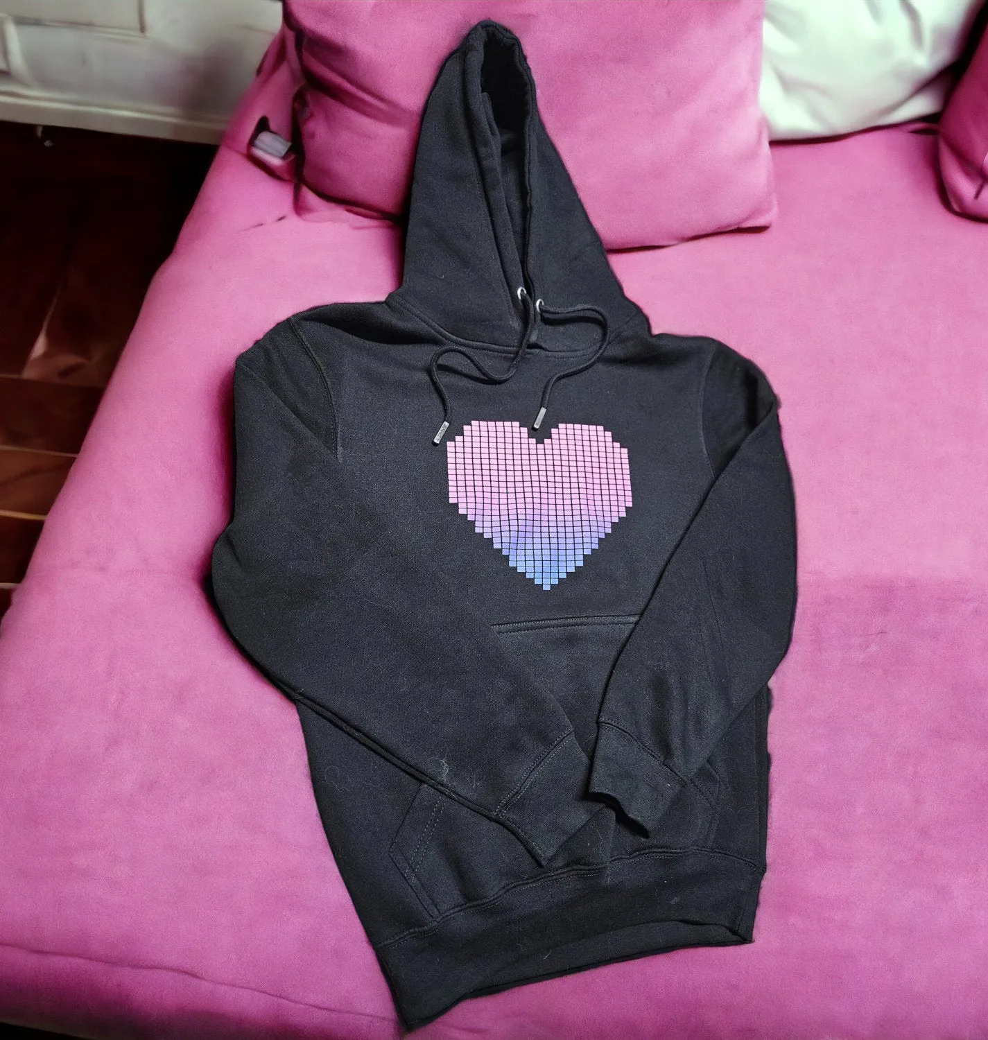 Pixel Heart Pullover Hoodie