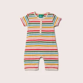 Rainbow Striped Organic Romper Playsuit