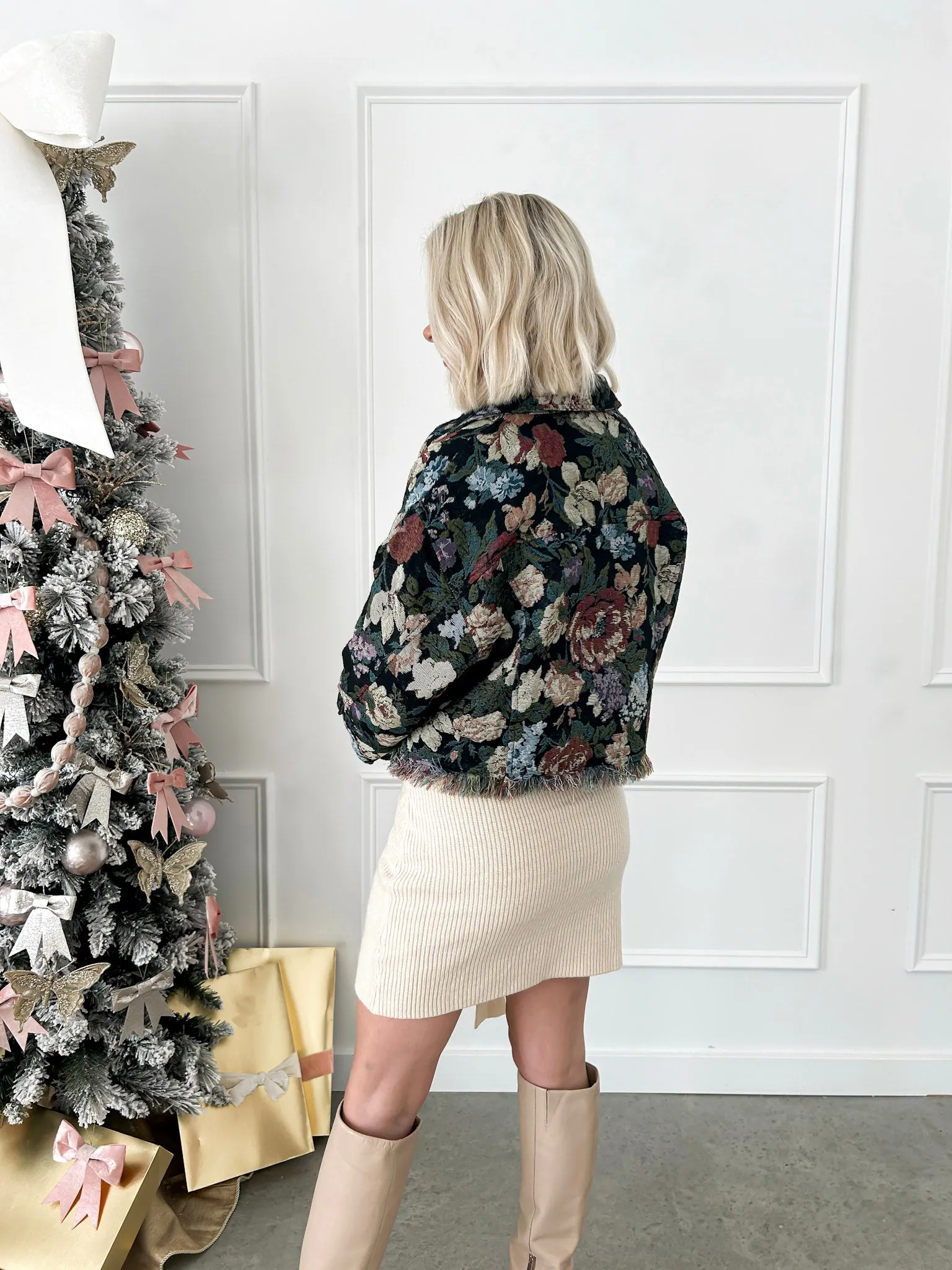 Ready For My Closeup Cropped Floral Jacket FINAL SALE