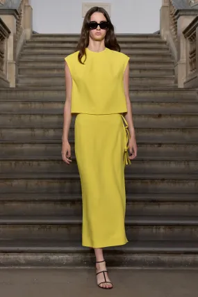 Reve Skirt In Lemon Viscose
