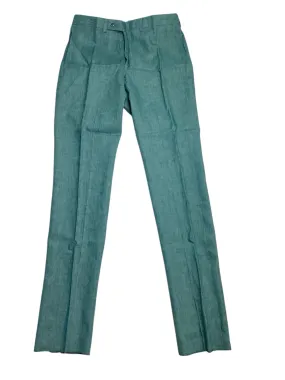 Robert Graham Mens Delave Slim Fit Linen Suit Dress Pants 36 Teal Green