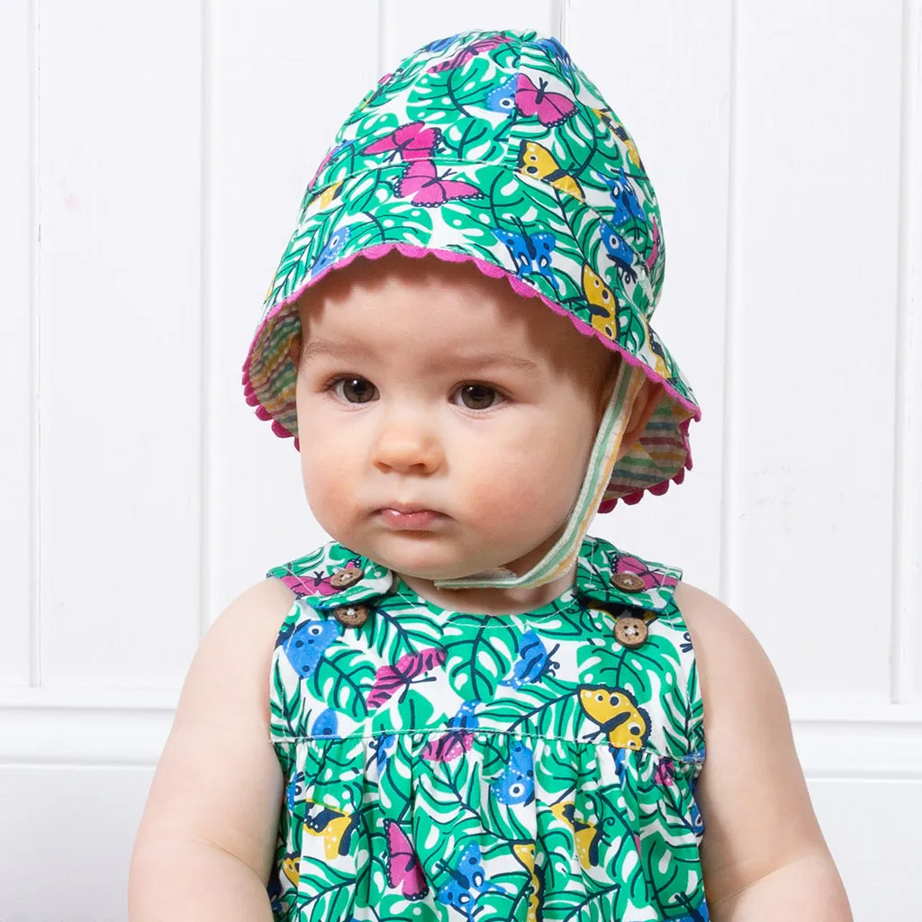 Seersucker sun hat: Size 0-6M
