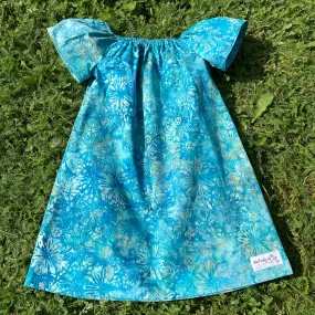 Sewfunky Pixie Dress Blue Daisies