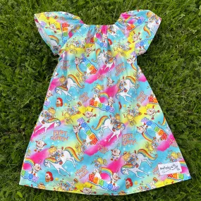 Sewfunky Pixie Dress Rainbow Brite