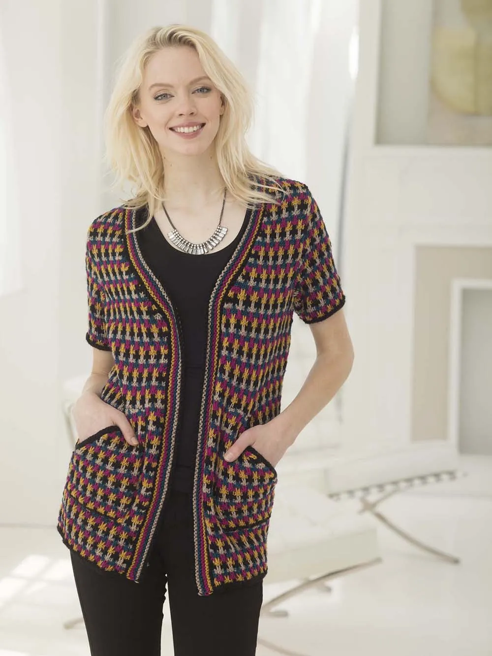 Shimmer Nights Slip Stitch Cardigan Pattern (Knit)