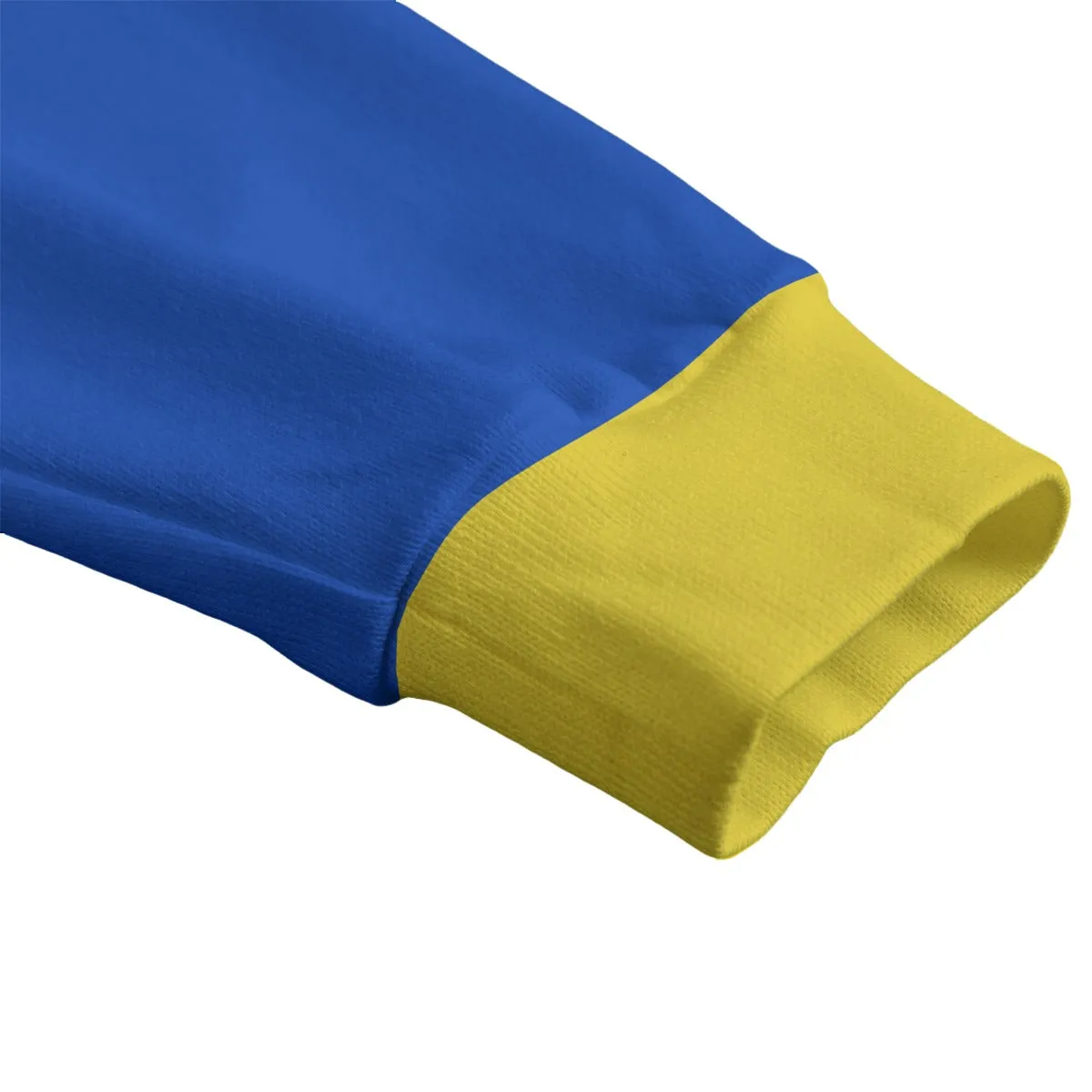Sixty Eight 93 Logo Gold & Blue Unisex V-Neck Knitted Fleece Cardigan
