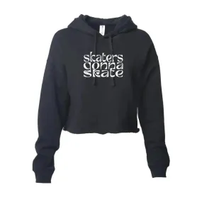 Skaters Gonna Skate Camo Holo Hooded Crop - M