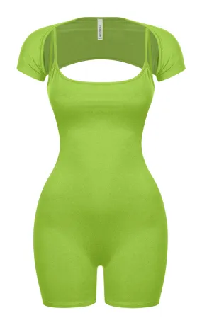 Sophie Sleeveless Romper Set With Short Sleeve Bolero