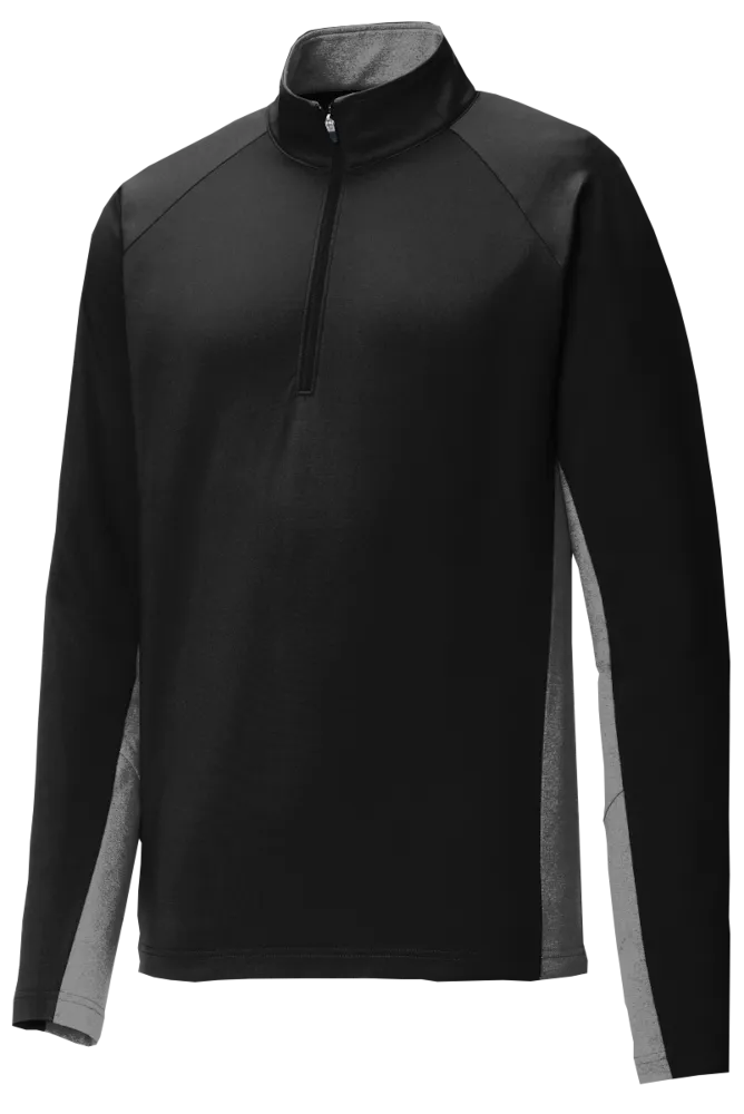 Sport Tek Men's Custom 1/2 Zip Stretch Contrast Pullover