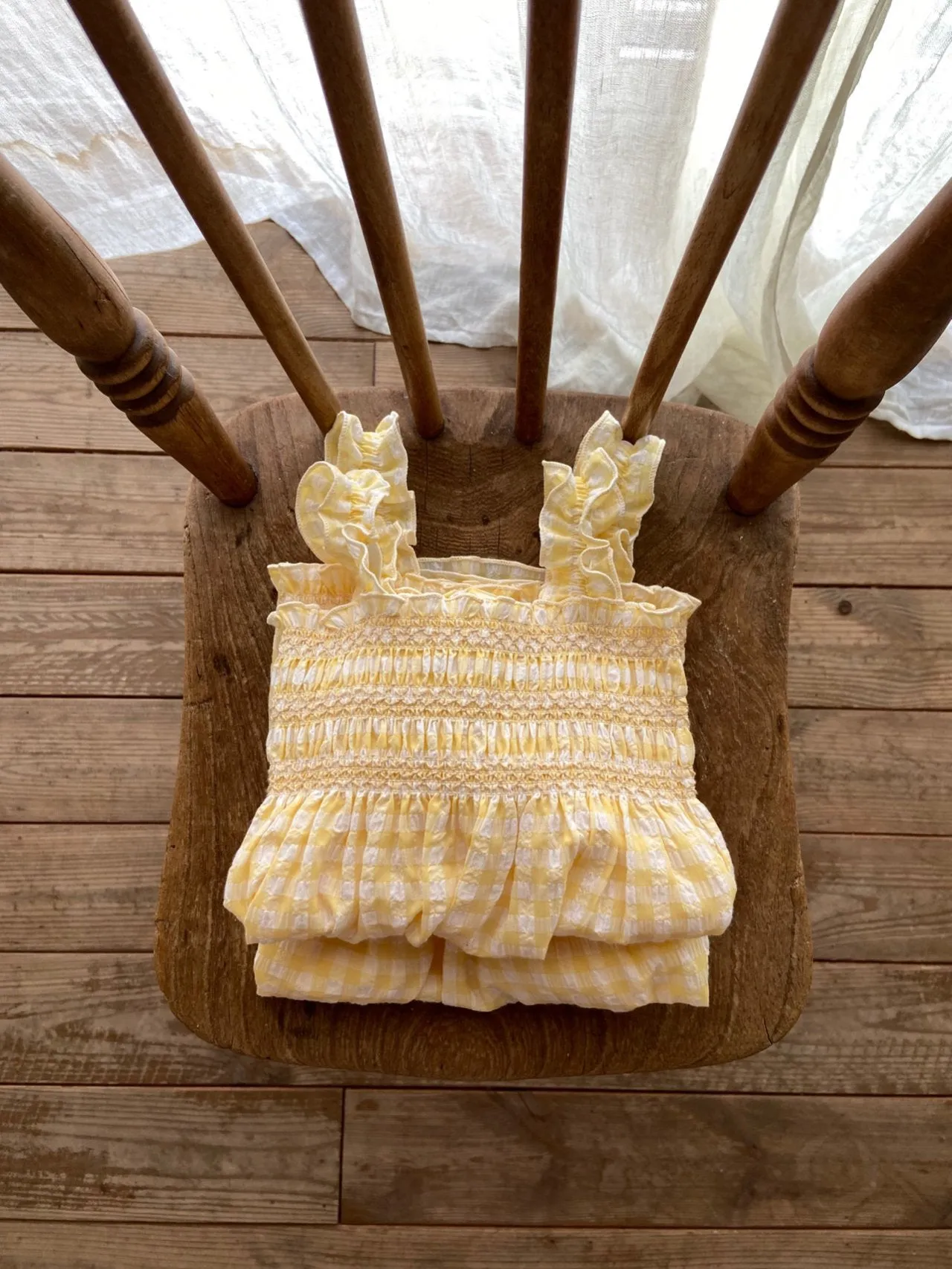 Stephanie Romper_Yellow Check