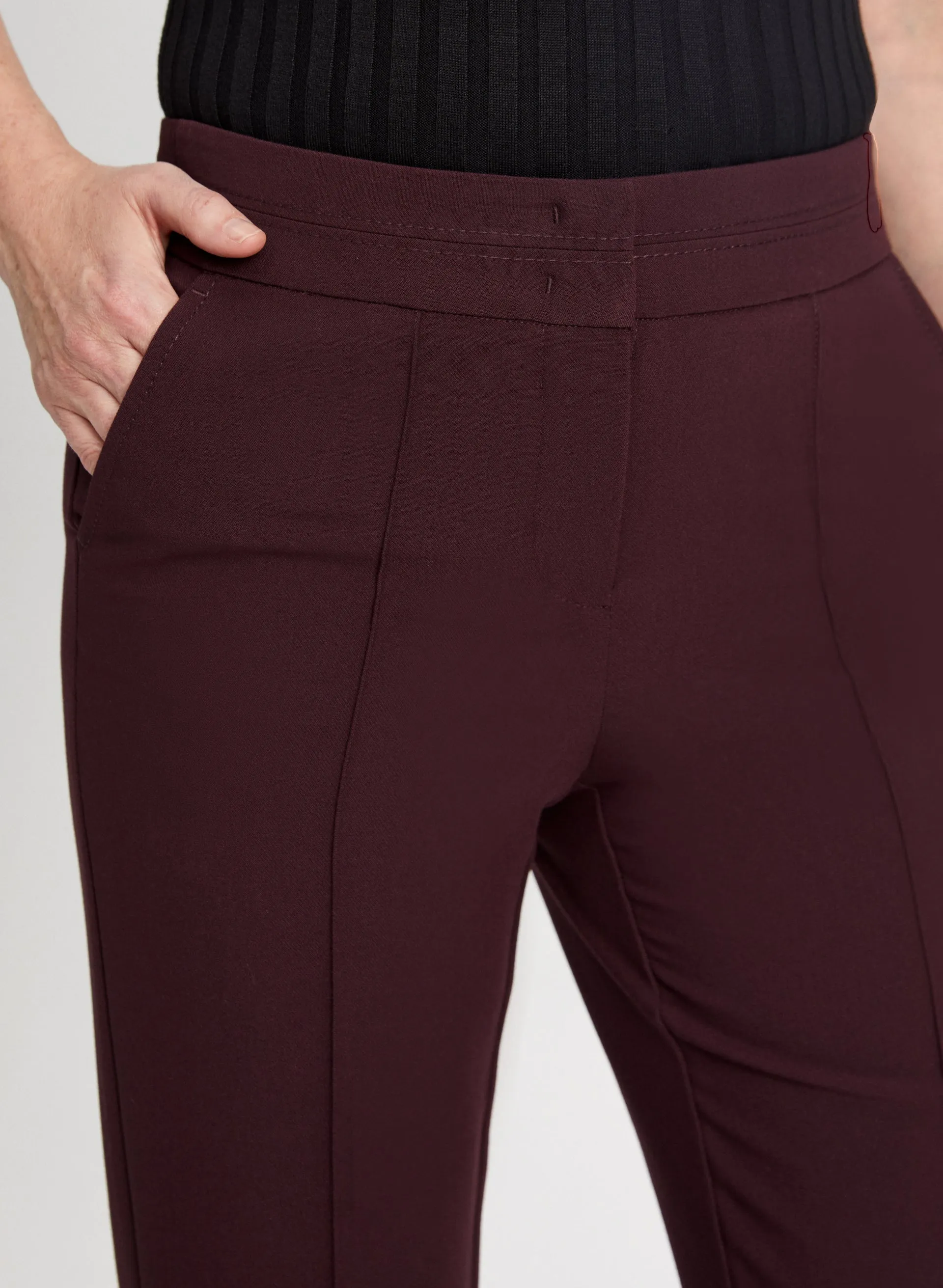 Stitch Detail Straight Leg Pants