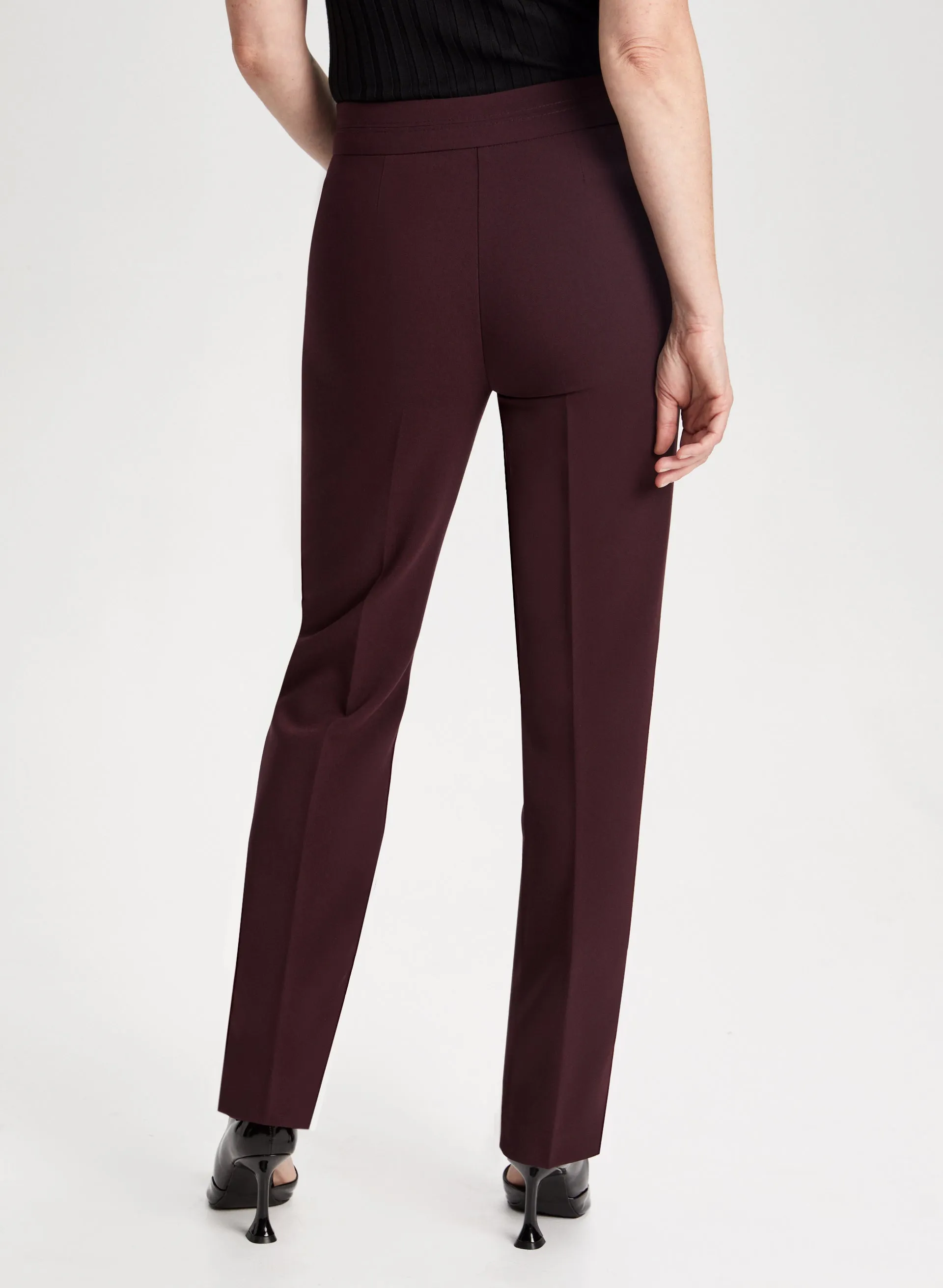 Stitch Detail Straight Leg Pants