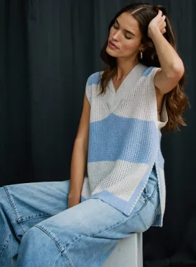 Striped Mesh Gilet