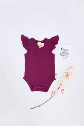 Summer Flutter Romper | Plum
